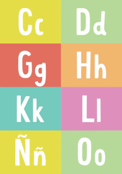 Poster Abecedario de colores - comprar online
