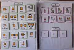 Imagen de PICTORACIONAL: 310 PICTOGRAMAS PLÁSTICOS PARA ARMAR ORACIONES (OPCIONAL ENCUADERNADO Y CON ABROJO)