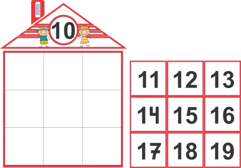 PDF IMPRIMIBLE de Casita de números de las familias 0-100