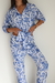 Pijama Camisero Flores Celestes en internet
