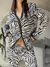 PREVENTA - Pijama Kimono Acebrado Blanco, Negro y Beige - comprar online