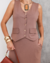 Conjunto colete em moletinho - comprar online