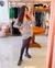 Vestido zebra em crepe