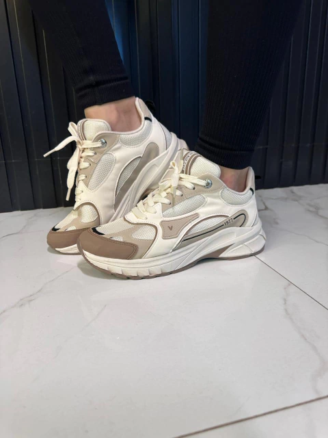 Tênis Via Marte TOFFE casual esportivo BEGE - comprar online