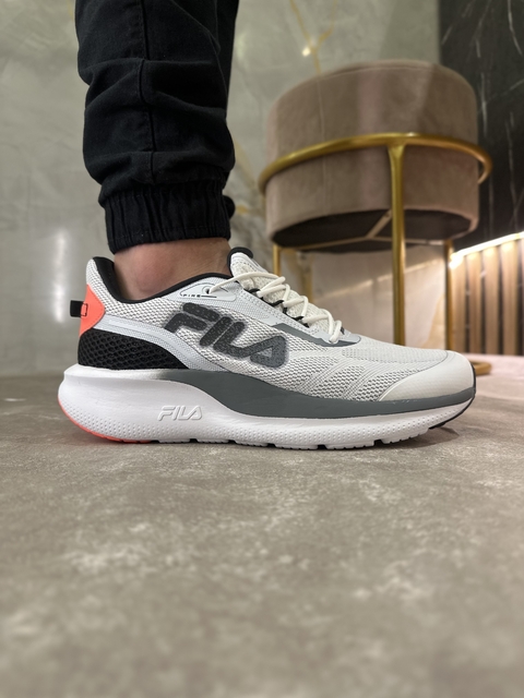 Tenis Fila Fire Branco/Coral/Preto (Original)
