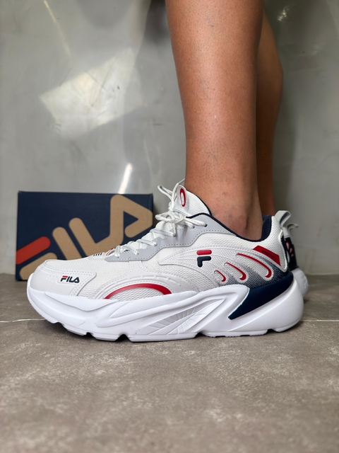 Tênis Fila Street Fit 2 Branco Marinho Vermelho