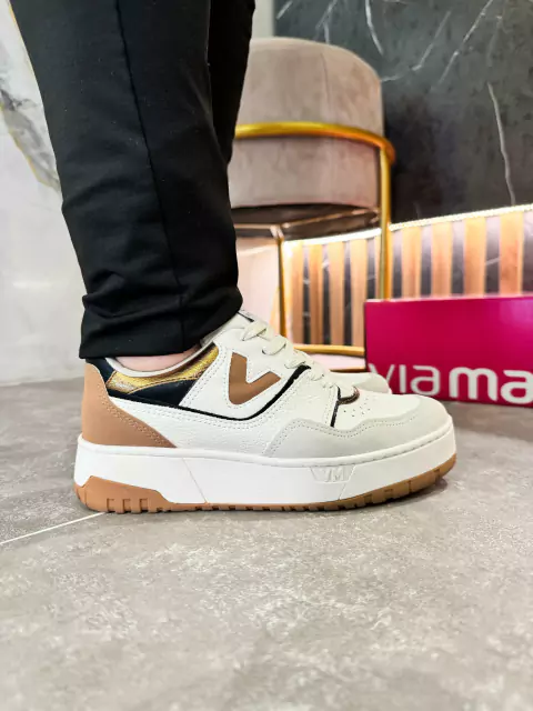 TÊNIS VIA MARTE BEGE (ORIGINAL)