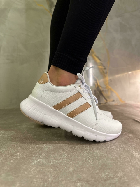 Tênis Ramarim casual Branco caramelo
