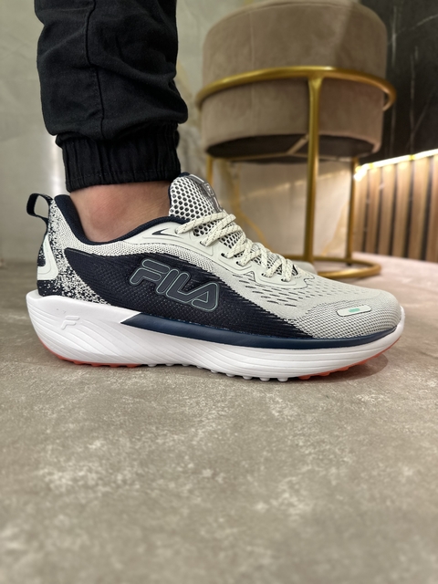 Tenis Fila Duality Branco/Marinho/Laranja (Original)