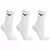 Meia Mizuno Training Kit 3 pares Cano Médio Branco (original)