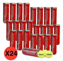 Caja x 24 Tubos de Pelotas Bullpadel Premium Pro