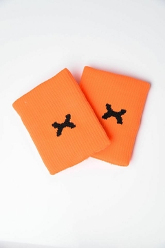 Muñequeras X-Trust x Par naranja fluor