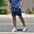 Bermuda jogger regular fit color azul navy