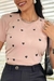 T-shirt poá coração desenhados