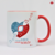 Caneca – Metade Papai, Metade Mamãe na internet