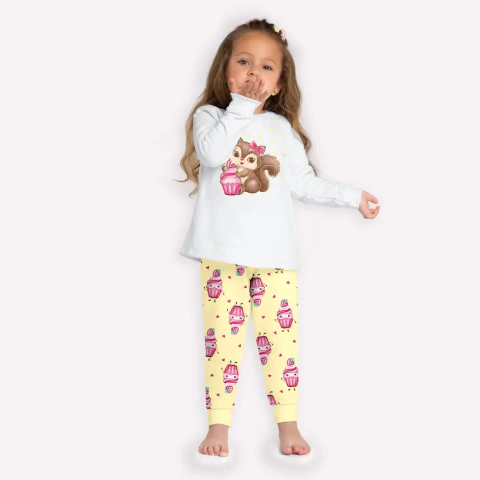Pijama Infantil Menina Brilha no Escuro Kyly - comprar online
