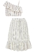 Conjunto Cropped e Saia Maxi Midi em Viscose Estampada Lilimoon - loja online