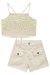 Imagem do Conjunto de Top Cropped e Shorts em Sarja Pita Vic&Vicky
