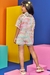 Trio Blusa em Canelado Shorts em Molecotton Botonoê e Kimono em Tela Fashion Kukiê - comprar online