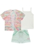 Trio Blusa em Canelado Shorts em Molecotton Botonoê e Kimono em Tela Fashion Kukiê - loja online