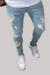 CALÇA JEANS LLEVA DESTROYED CLARO - Evolution Store
