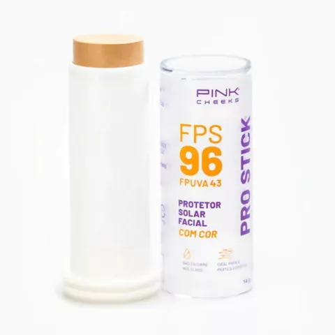 Protetor Solar Facial Com Cor Pro Stick Fps96 Cor Pro 15 14G Pink Cheeks
