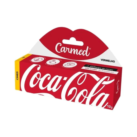 Hidratante Labial Carmed Coca Cola 10 gr Vermelho