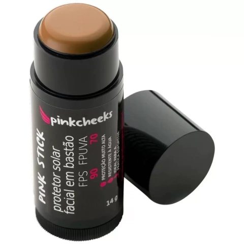 Protetor Solar Facial Com Cor Pink Stick Fps90 - Fpuva70 -42Km Rio 14G - Pink Cheeks