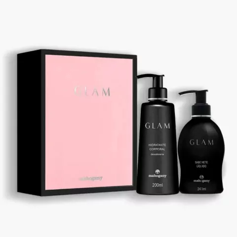 Kit Glam 1 Sabonete Líquido 240ml + 1 Hidratante Corporal 200ml -Mahogany