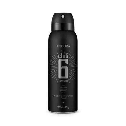 Eudora Desodorante Antitranspirante Club 6 Intenso Masculino 125 ml