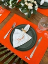 Lugar americano laranja liso - comprar online