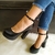 Sapato Boneca Meia Pata Preto Salto Alto Grosso Linda e Super Confortável - Bella Femma