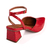 Scarpin Feminino Vermelho Salto Bloco Geométrico Linha Confort Luxo - Bella Femma