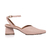 Scarpin Feminino Rosa Candy Salto Bloco Geométrico Linha Confort Luxo