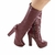 Bota Feminina Marsala Salto Alto Grosso Cano Longo Super Confortável - loja online