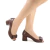 Sapato Feminino Peep Toe Chocolate Salto Bloco 5cm Super Confortável