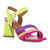 Sandália Feminina Colorida Salto Geométrico Super Confortável - comprar online