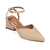 Scarpin Feminino Amêndoa Salto Bloco Geométrico Linha Confort Luxo - comprar online