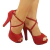 Sandália Meia Pata Vermelho Salto Alto Fino Linda e Super Confortável