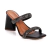 Sandália Feminina Preta Salto Grosso Geométrico Strass Brilhante - comprar online