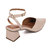 Scarpin Feminino Rose Salto Bloco Geométrico Linha Confort Luxo - loja online