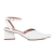 Scarpin Feminino Branco Salto Bloco Geométrico Linha Confort Luxo - comprar online