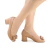 Sapato Feminino Peep Toe Capuccino Salto Bloco 5cm Super Confortável - loja online
