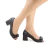 Sapato Feminino Peep Toe Preto Salto Bloco 5cm Super Confortável