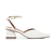 Scarpin Feminino Branco Salto Bloco Geométrico Linha Confort Luxo