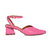 Scarpin Feminino Rosa Salto Bloco Geométrico Linha Confort Luxo - comprar online
