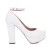 Sapato Boneca Meia Pata Branco Salto Alto Grosso Linda e Super Confortável na internet