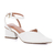 Scarpin Feminino Branco Salto Bloco Geométrico Linha Confort Luxo - comprar online