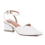 Scarpin Feminino Branco Salto Bloco Geométrico Linha Confort Luxo na internet