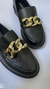 Mocassim Preto corrente doudara - Linda e Bella Calçados